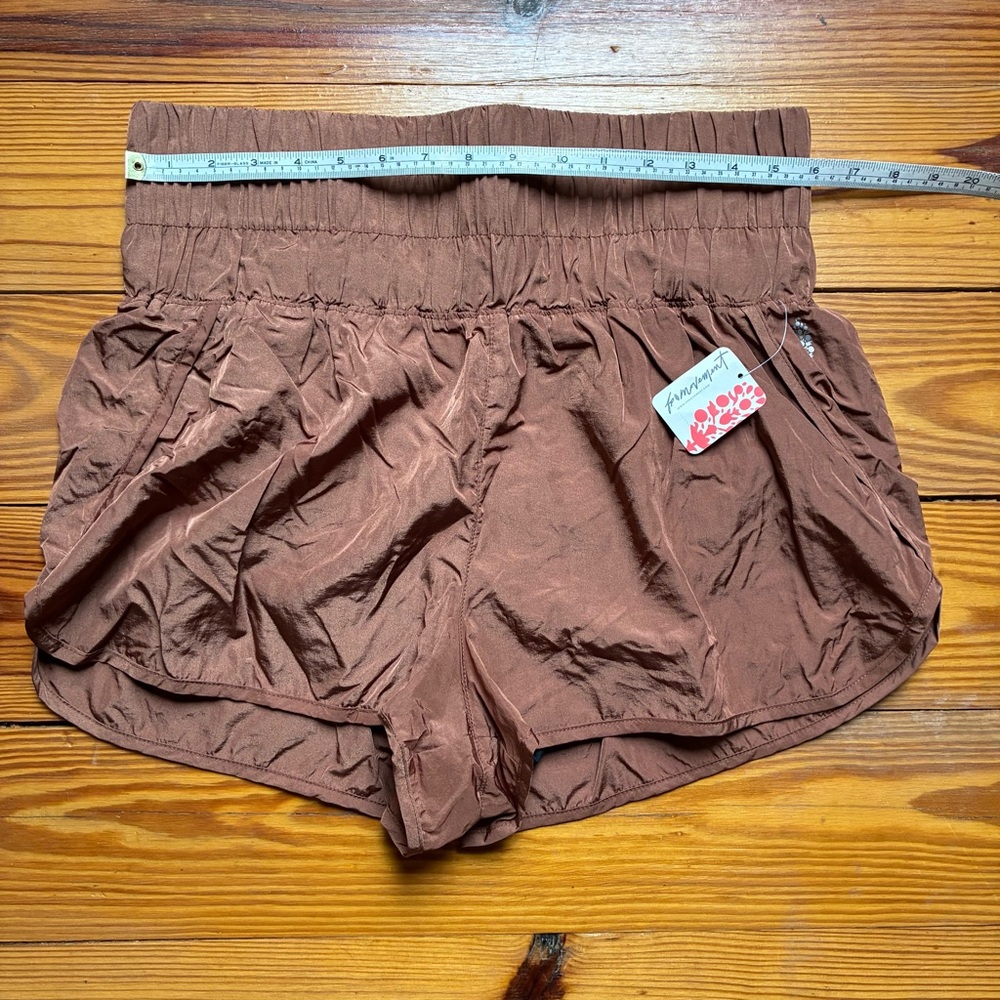 FP Movement by Free People Rust Orange Copper Athletic Shorts, NWT, XL - Picture 2 of 9